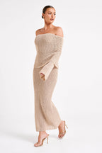 LALUNA® |  OFF-SHOULDER MAXI JURK