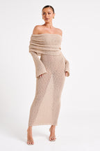 LALUNA® |  OFF-SHOULDER MAXI JURK