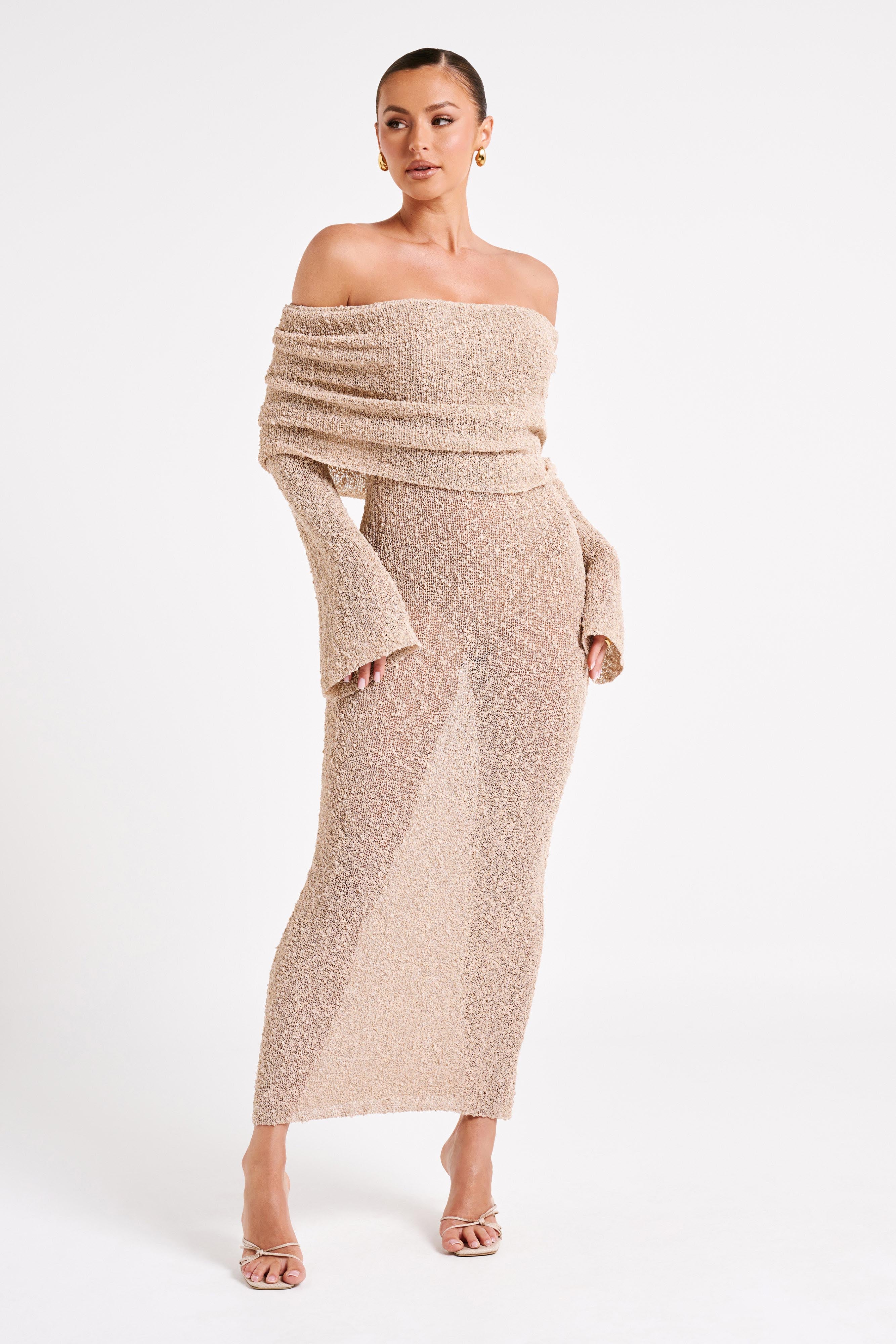LALUNA® |  OFF-SHOULDER MAXI JURK