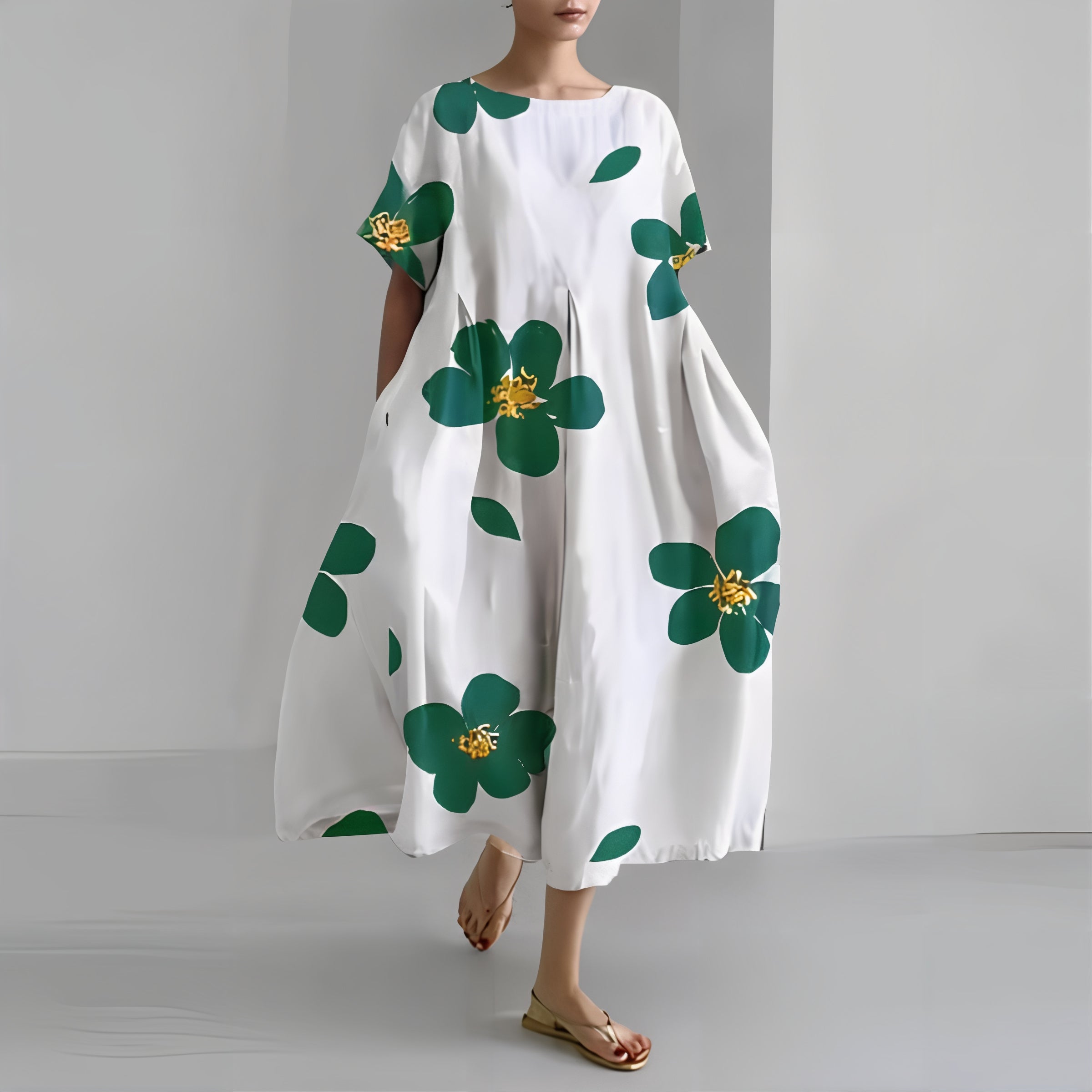 Amelia - Casual Bloemige Maxi Dress