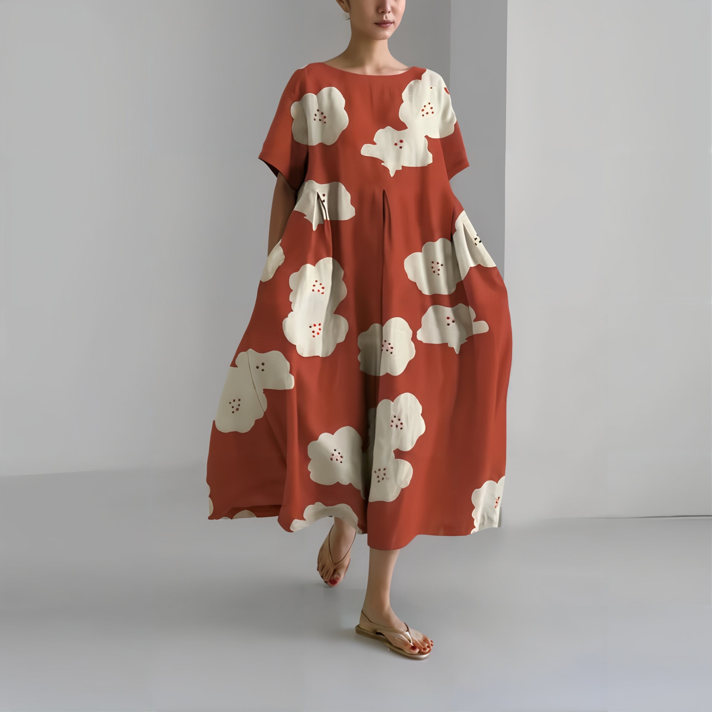 Amelia - Casual Bloemige Maxi Dress