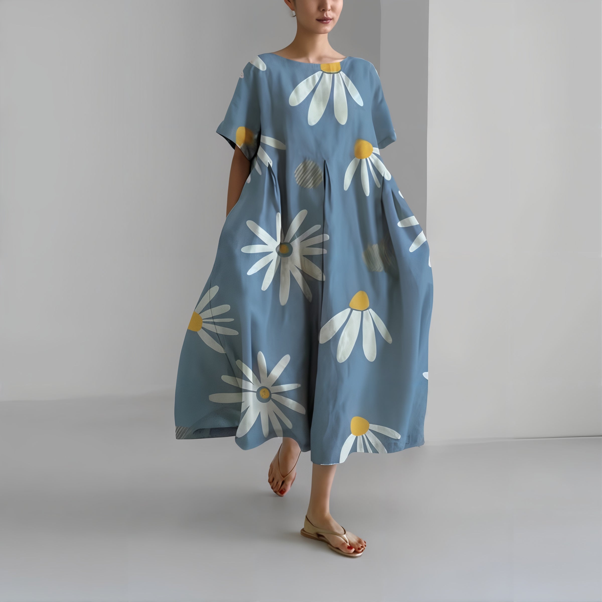 Amelia - Casual Bloemige Maxi Dress