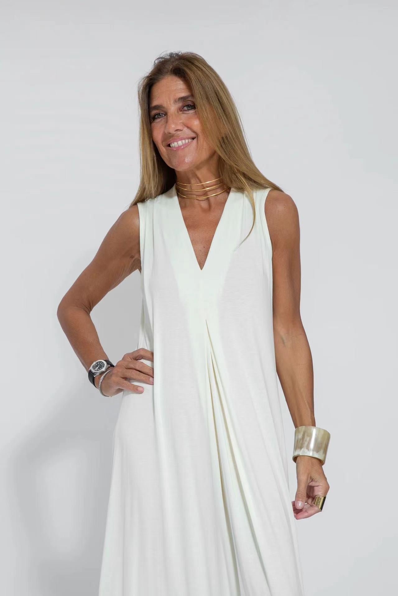 Laluna® | Modieuze Zomerse jurk met Vest