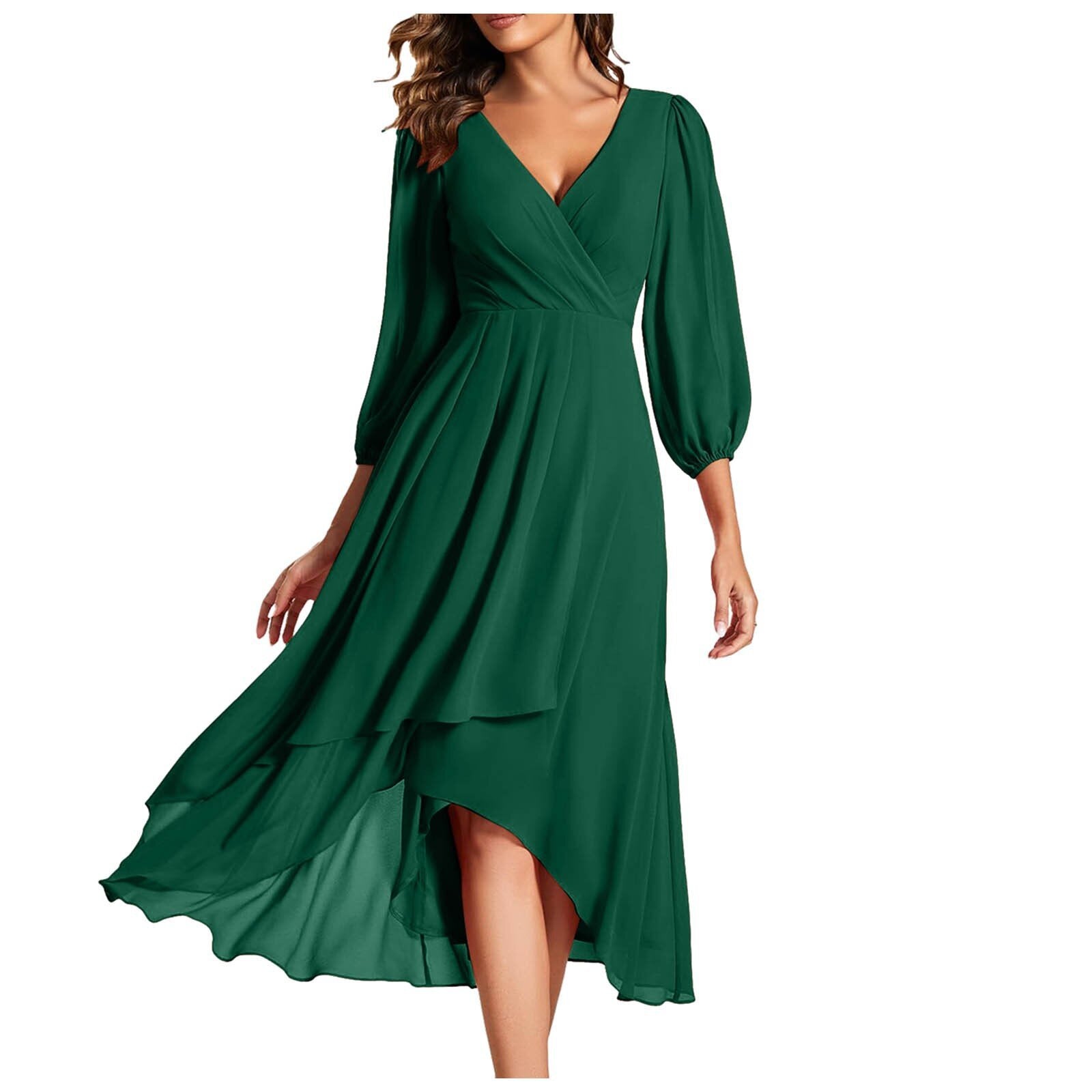 Laluna® | Asymmetrische V-hals jurk