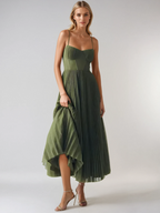 Laluna® | Chique Olijfgroene Dress