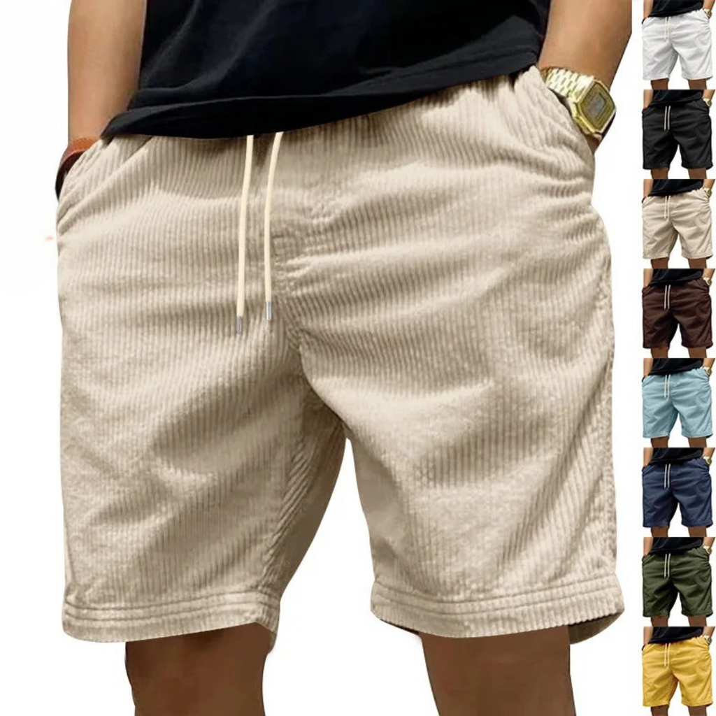 Laluna® | Casual korte broek in velours met ribbels