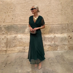 Lotte | Elegante Lange Feestjurk met V-hals