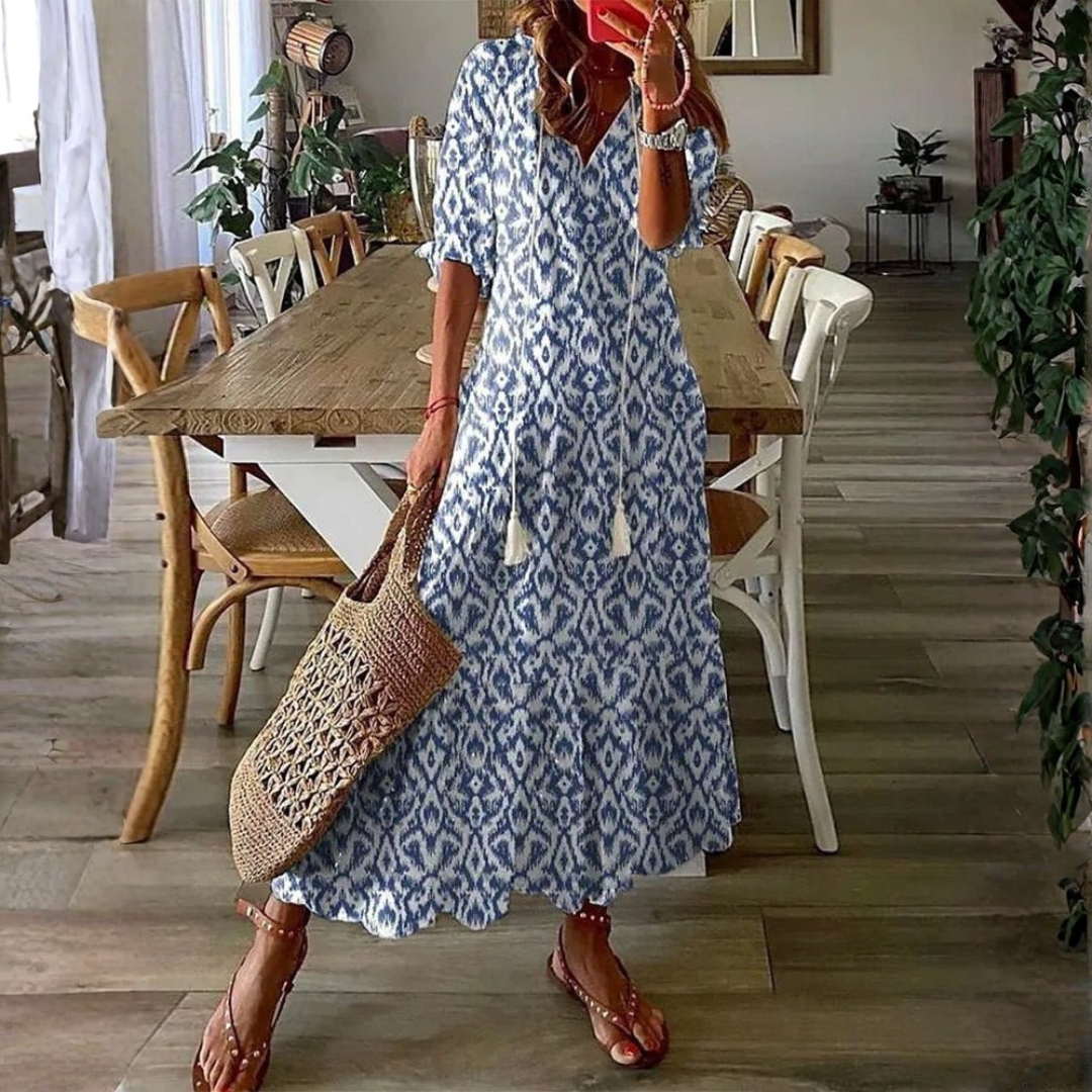 Lisa | Relaxte Boho Midi Jurk