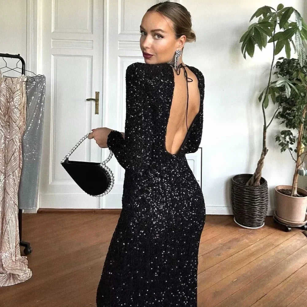 LALUNA® |  MIDNIGHT SPARKLE DRESS