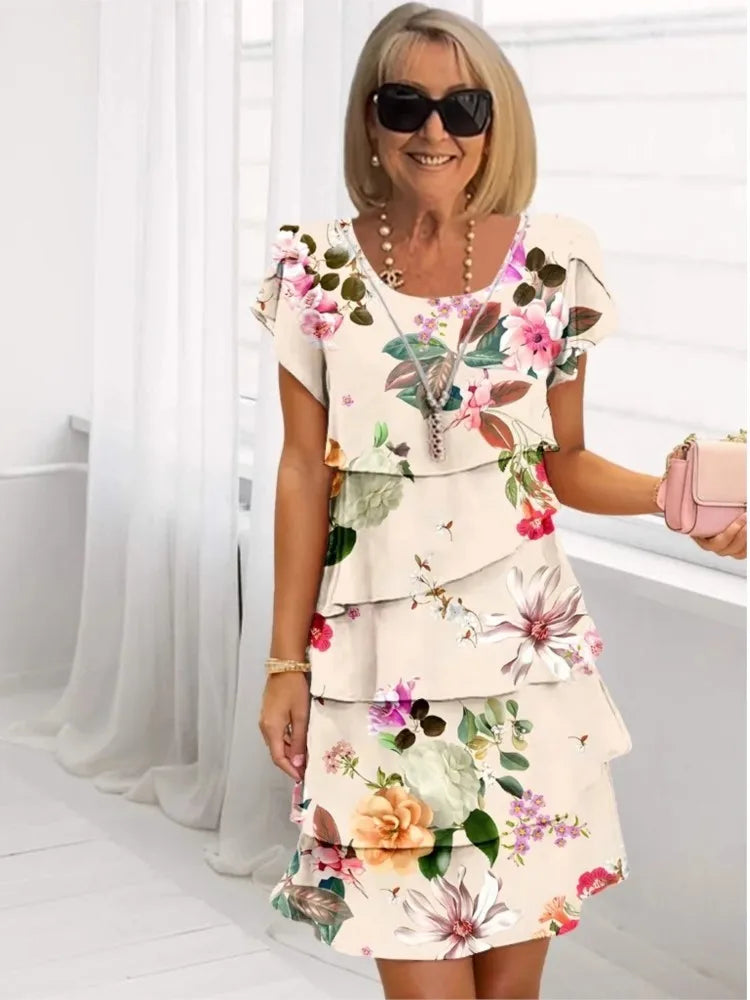 Camille – Elegante, vloeiende jurk met ruffles