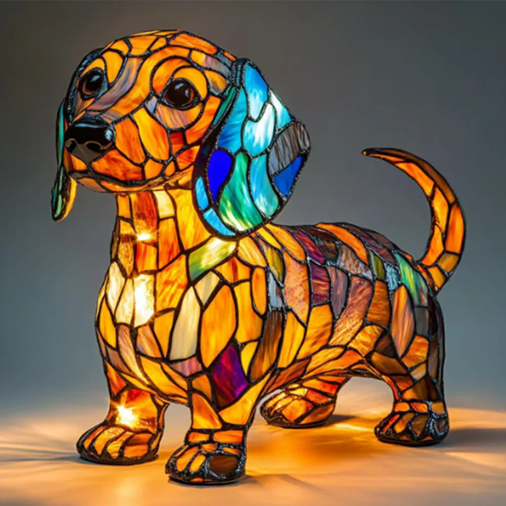 Lichtgevende hond - Handgemaakte Lamp die Harten Laat Stralen