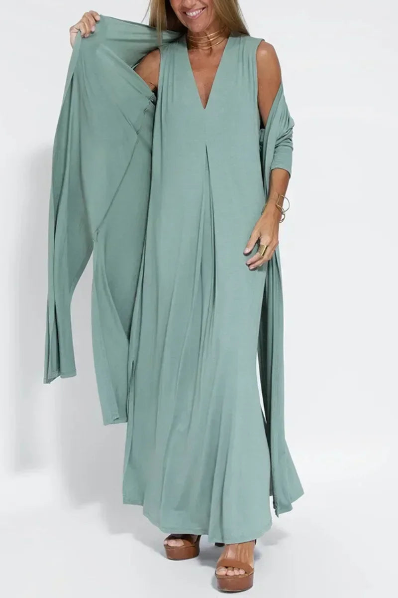 Laluna® | Modieuze Zomerse jurk met Vest