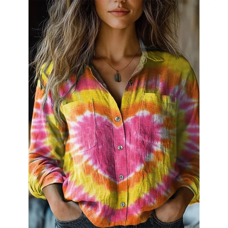 Vintage blouse met print