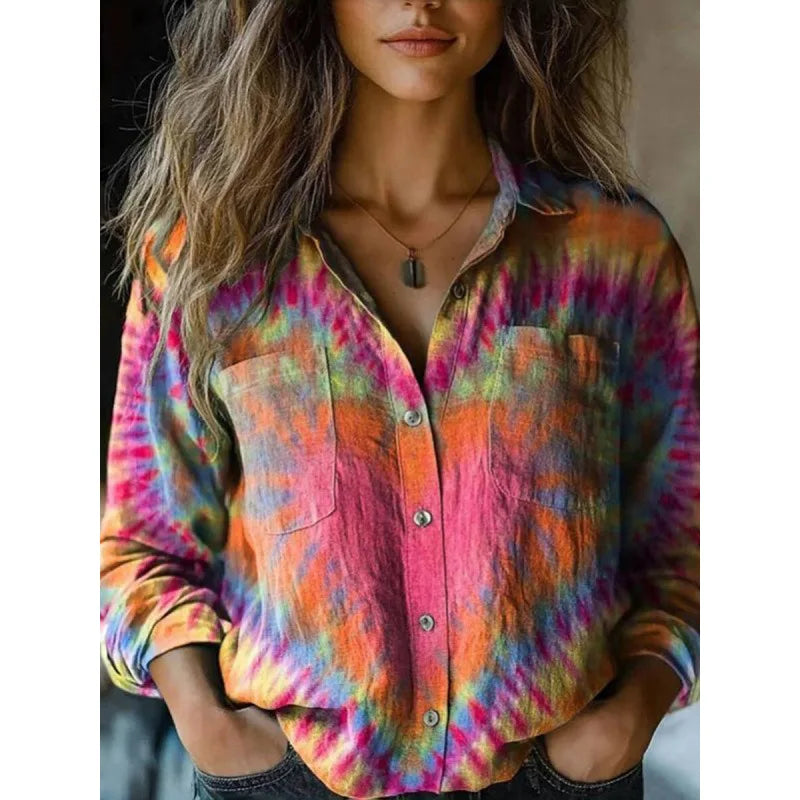 Vintage blouse met print