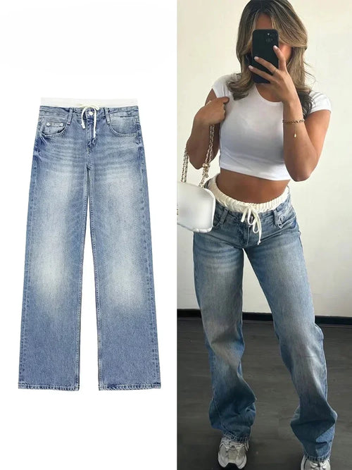 LALUNA® | STRAIGHT WITTE BOXER JEANS