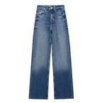 Laluna® | Blauwe Damesbroek Wide Leg