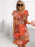 Brigitte – Elegante vloeiende jurk met ruffles