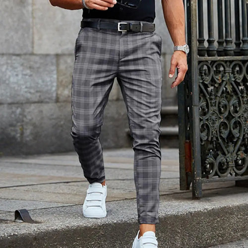 Casual Geruite Broek Voor Mannen