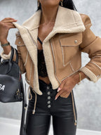 LALUNA® | LEREN JAS MET WOL