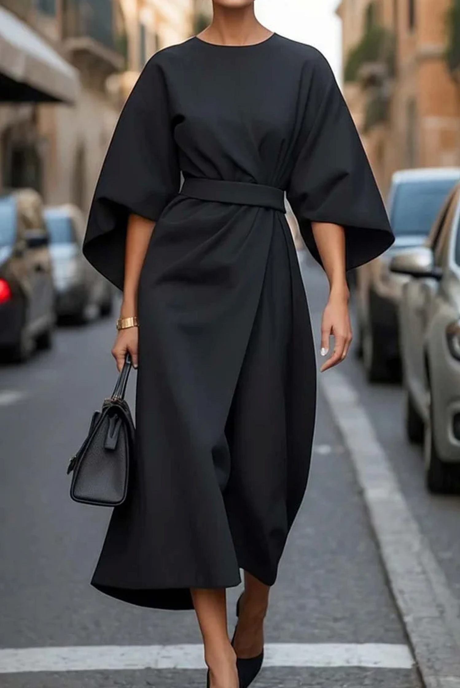 Laluna® | Elegante Jurk met Lanternmouwen