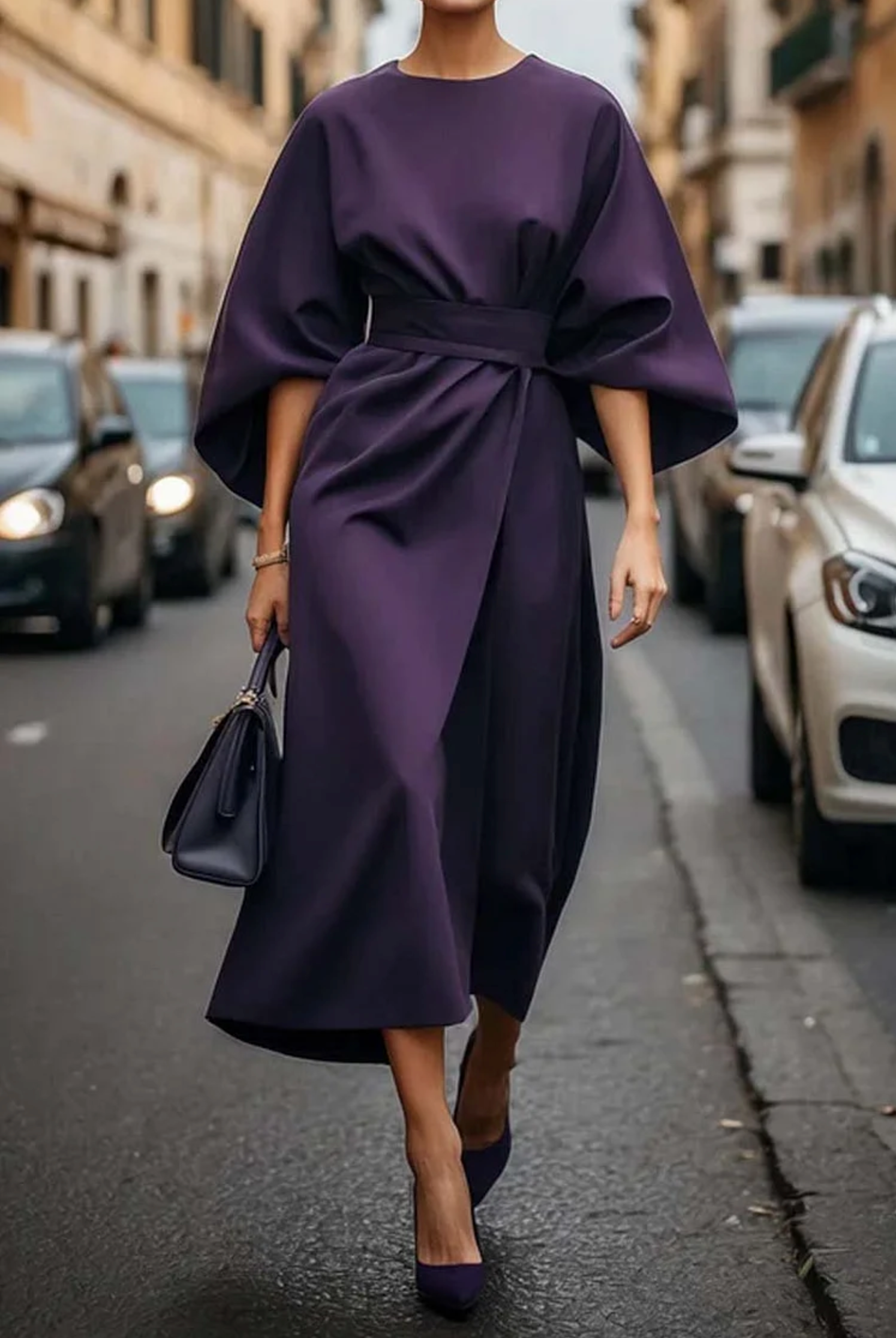 Laluna® | Elegante Jurk met Lanternmouwen