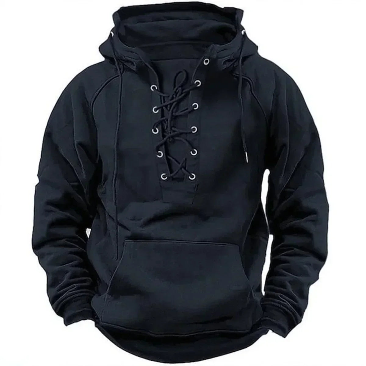 Laluna® | Stijlvolle hoodie met vetersluiting