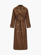 LALUNA® | FAUX SUEDE TRENCHCOAT