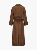 LALUNA® | FAUX SUEDE TRENCHCOAT