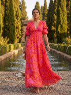 Olivia | Zomerse Maxi Jurk met Bloemprint