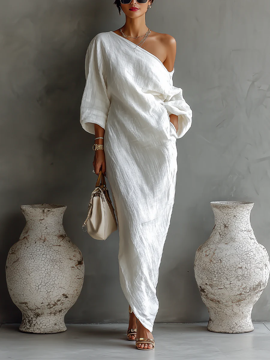 Elise | Asymmetrische Elegante Maxi Jurk
