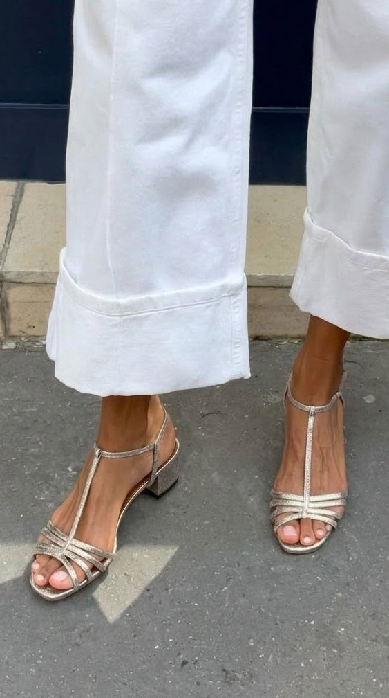 Allegra | Gouden Dagelijkse Elegantie Sandalen