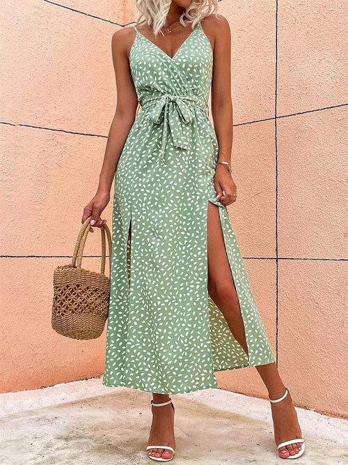Alexia™ - Boho Jurk Met V-hals En Stippen