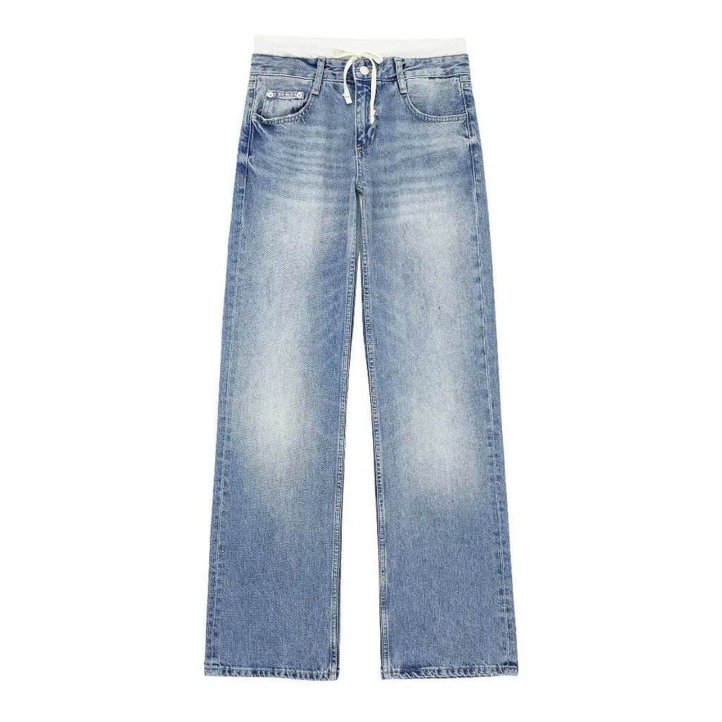 LALUNA® | STRAIGHT WHITE BOXER JEANS
