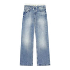 LALUNA® | STRAIGHT WHITE BOXER JEANS
