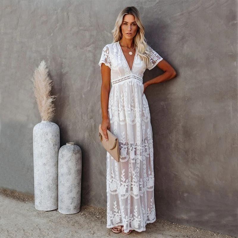 Aniek™ - Maxi Kanten Ibiza Jurk
