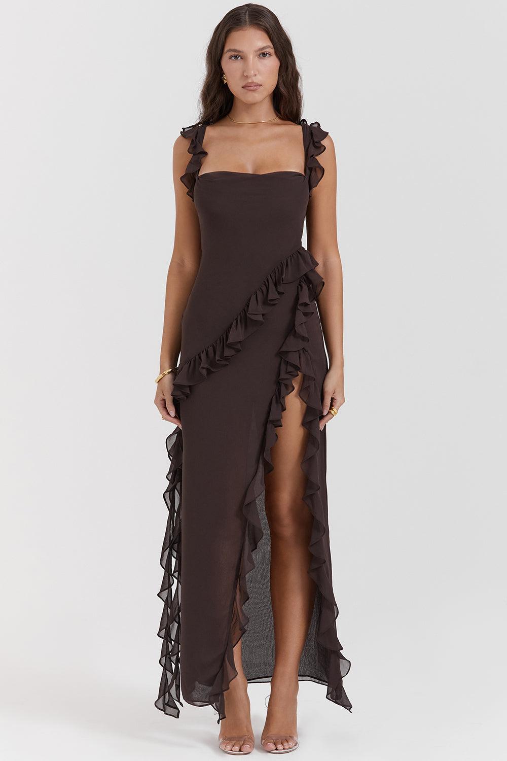 Sanne | Maxi jurk Met Ruches
