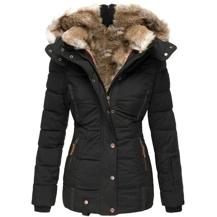 Laluna® | Warme winterjas met bontvoering