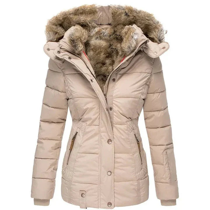 Laluna® | Warme winterjas met bontvoering