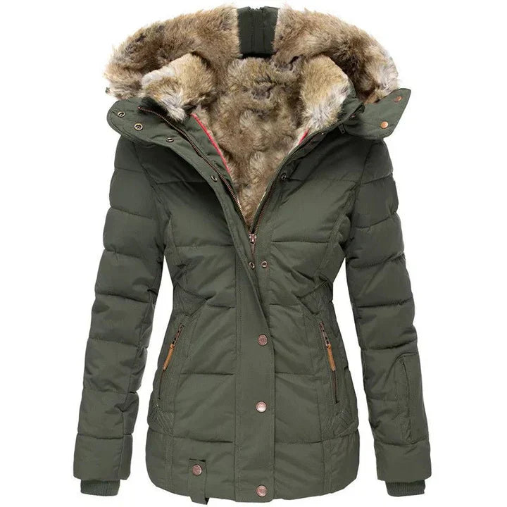 Laluna® | Warme winterjas met bontvoering