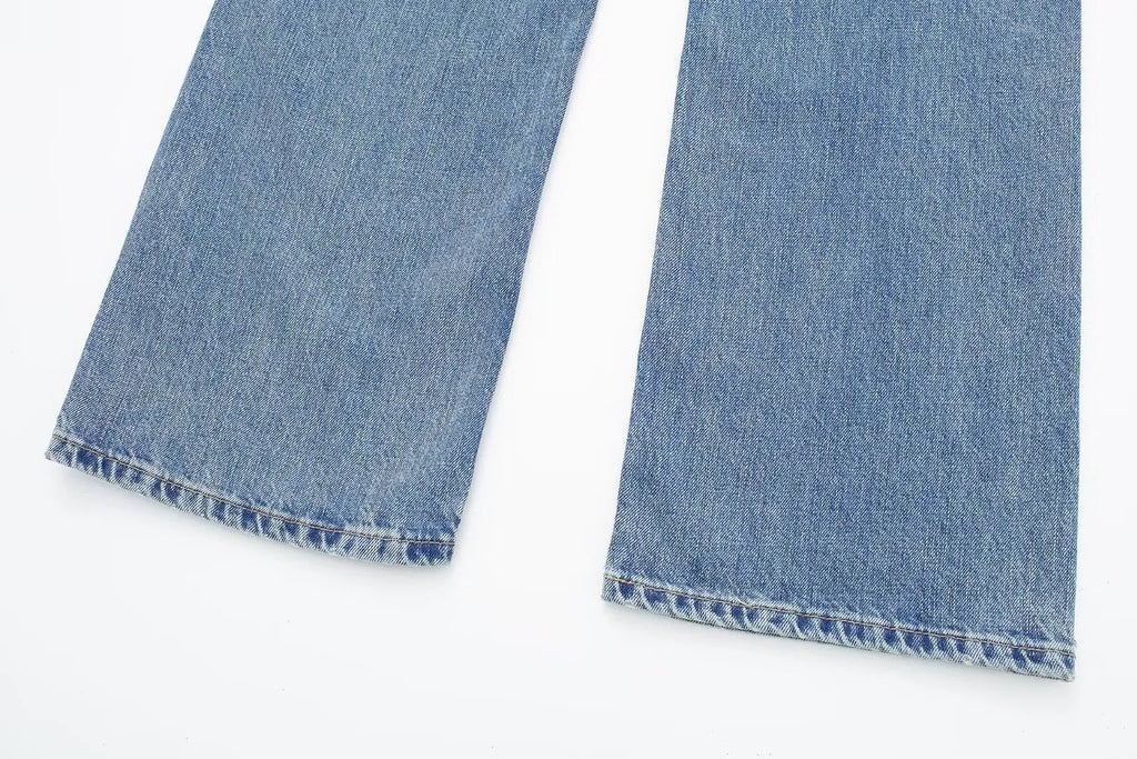 LALUNA® | STRAIGHT WHITE BOXER JEANS