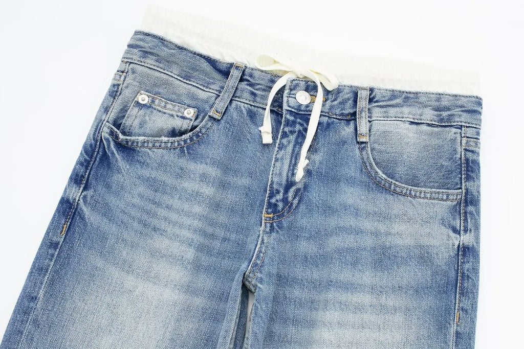 LALUNA® | STRAIGHT WHITE BOXER JEANS