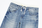 LALUNA® | STRAIGHT WHITE BOXER JEANS