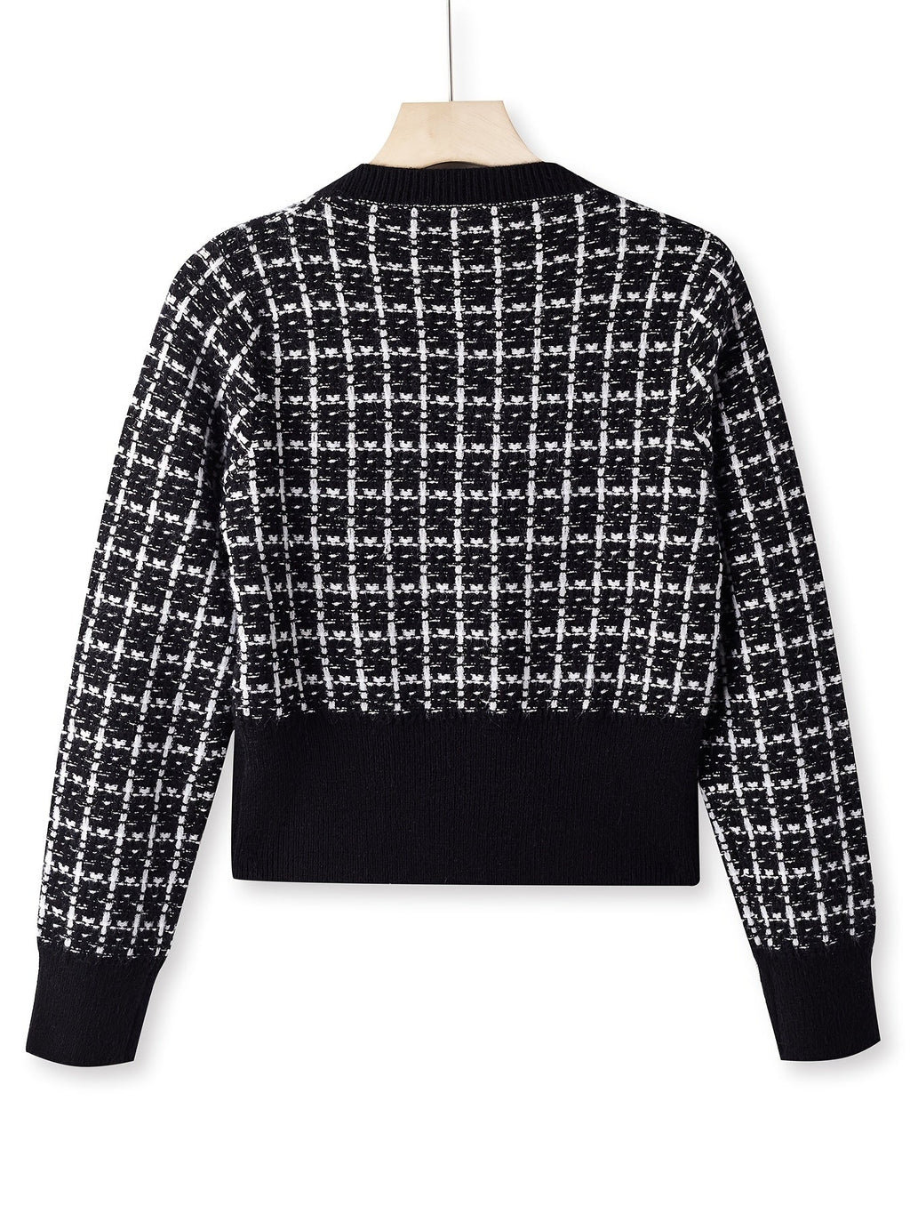 Laluna® | Geruite Cardigan Met Knoopsluiting