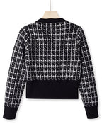 Laluna® | Geruite Cardigan Met Knoopsluiting