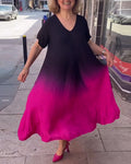 Laluna® | Casual Geplooide Ombre-jurk