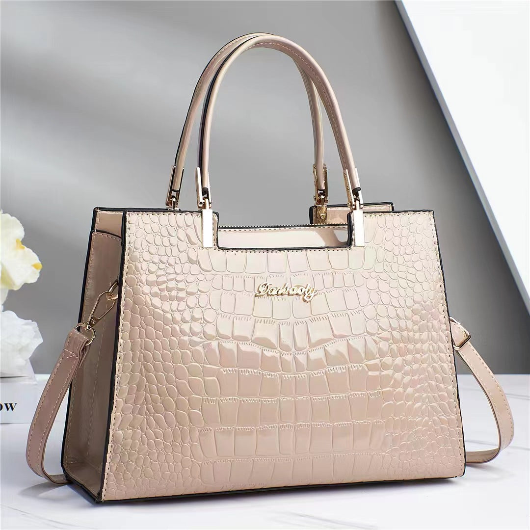 Laluna® | Glanzende Krokodillenleer Handtas