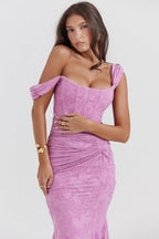 Laluna® | Getextureerd Maxi Jurk