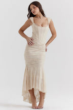 Laluna® | Getextureerd Maxi Jurk