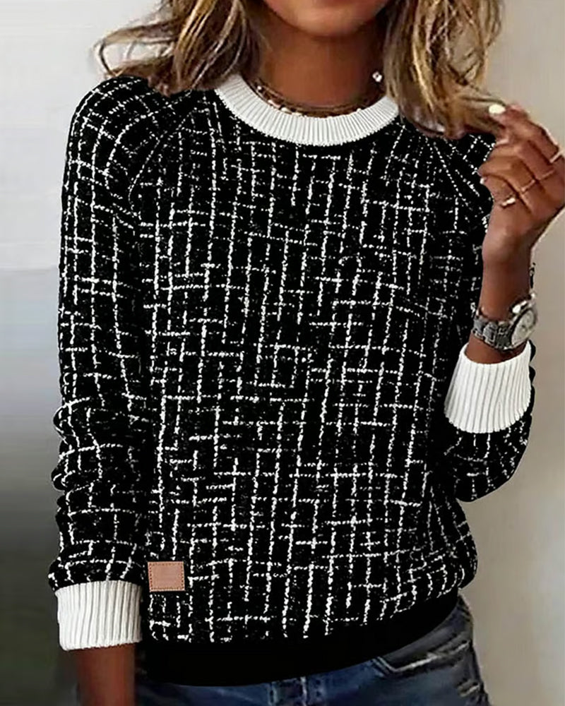Laluna® | Casual Geruite Trui