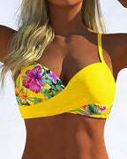 Bikini Bralette Stijl Geprint Contrast
